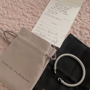 David Yurman Cable Buckle Bracelet with Diamonds, 5mm